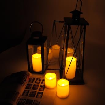 CANDLE CHOICE Waterproof Outdoor Battery Operated Flameless Candles with Remote Timer Plastic Flickering Fake Electric LED Pillars for Lantern Garden Wedding Christmas Decorations 3x4 Inches 2 PCS