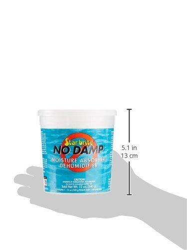 STAR BRITE No Damp Moisture Absorber & Dehumidifier - Simple, Portable, Humidity Control for Boats, RVs, Seasonal Homes & More - Prevent Musty Odor & Moisture Damage - 12 OZ (085412)