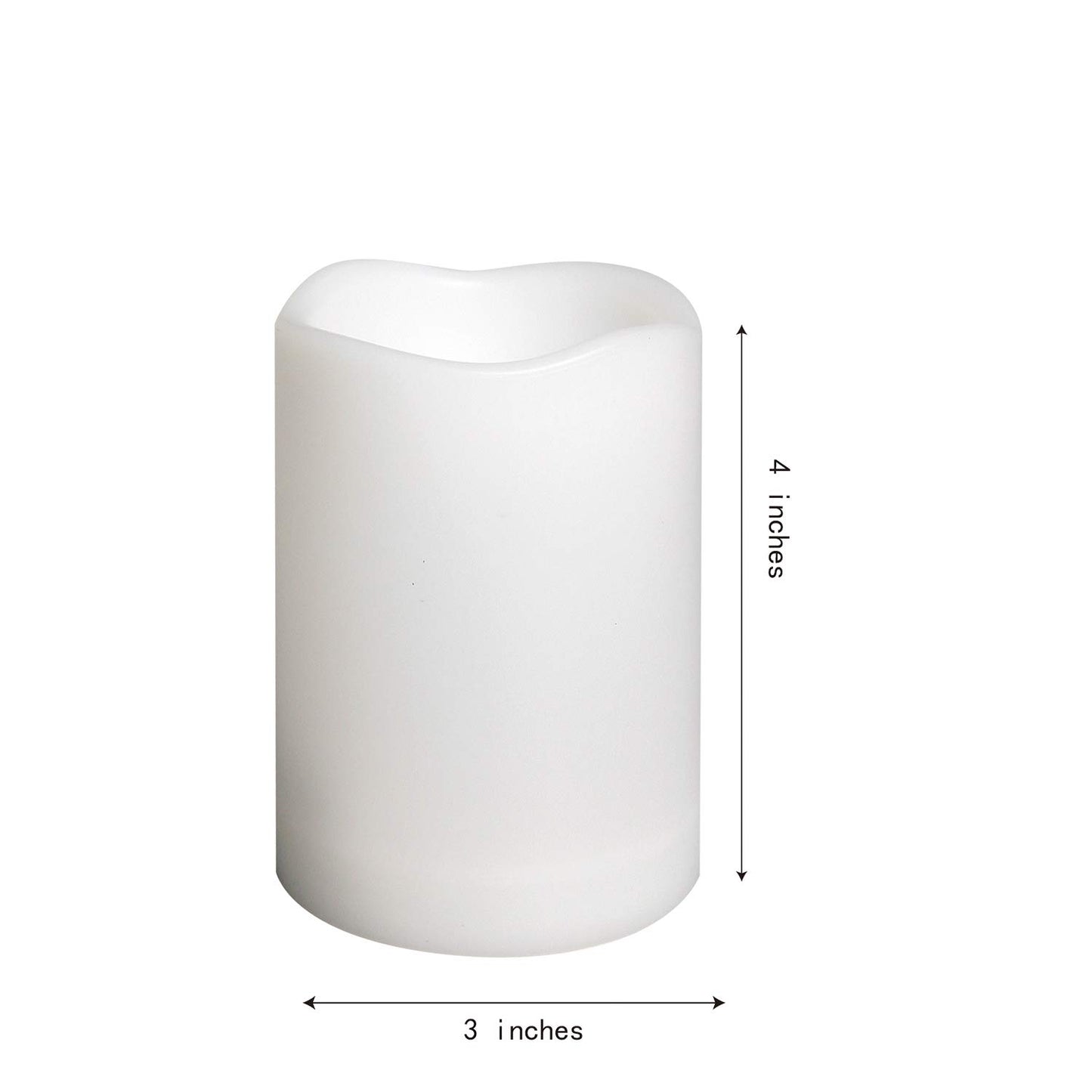 CANDLE CHOICE Waterproof Outdoor Battery Operated Flameless Candles with Remote Timer Plastic Flickering Fake Electric LED Pillars for Lantern Garden Wedding Christmas Decorations 3x4 Inches 2 PCS