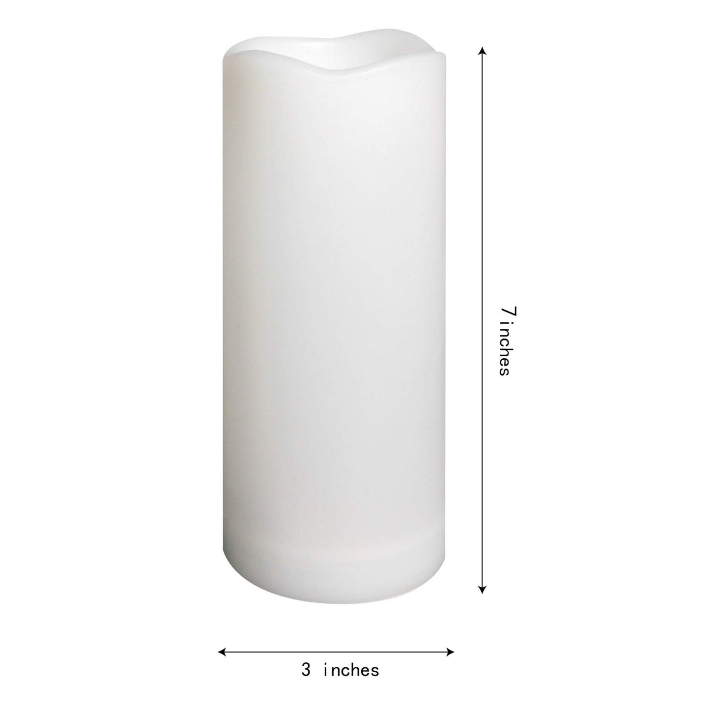 CANDLE CHOICE Waterproof Outdoor Battery Operated Flameless Candles with Remote Timer Plastic Flickering Fake Electric LED Pillars for Lantern Garden Wedding Christmas Decorations 3x4 Inches 2 PCS