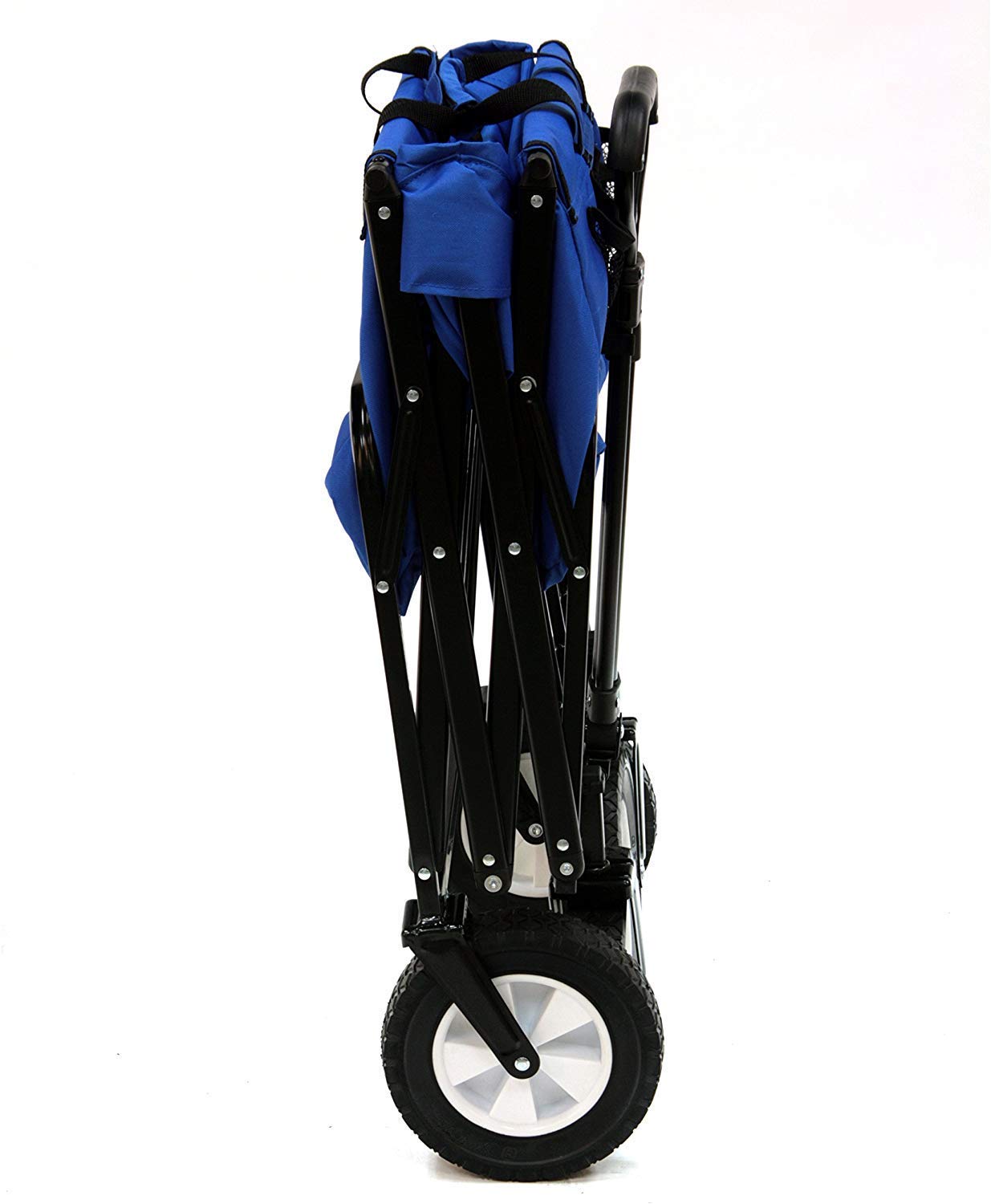 Mac Sports Heavy Duty Steel Frame Collapsible Folding 150 Pound Capacity Outdoor Camping Garden Utility Wagon Yard Cart, Red