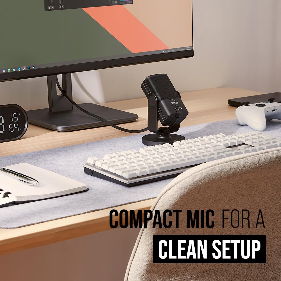 RØDE NT-USB+ Professional-Grade USB Condenser Microphone For Recording Studio Quality Audio Directly To A Computer Or Mobile Device, Black