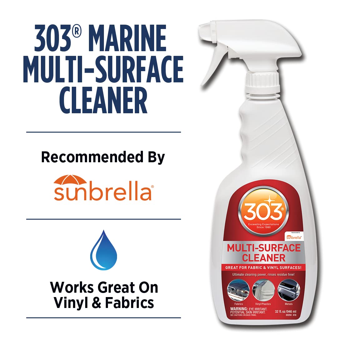 303 Multi-Surface Cleaner - Safely Cleans All Water Safe Surfaces - Ultimate Cleaning Power - Rinses Residue Free - Recommended By Sunbrella, 32 fl. oz. (30204)