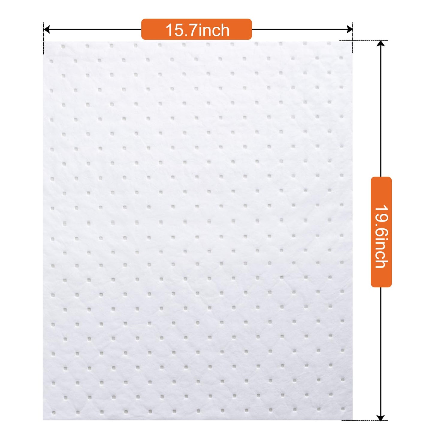 Spill Absorbent Pads 15" x 20" Heavyweight Oil Absorbing Mats,White Absorbing Heavy Weight Oil-Only Absorbent Mat Pad (30PCS)