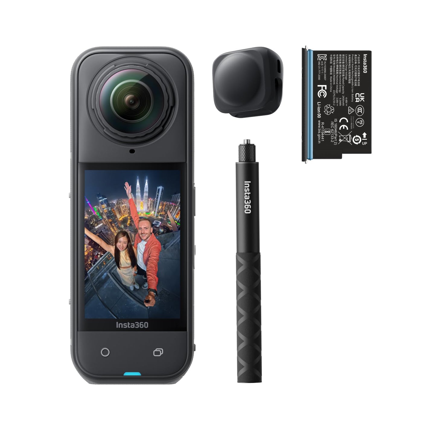 Insta360 X5 - Waterproof 8K 360° Action Camera, Leading Low Light, Invisible Selfie Stick Effect, Rugged and Replaceable Lens, 3-Hour Battery, Built-in Wind Guard, Stabilization, Triple AI Chip Design