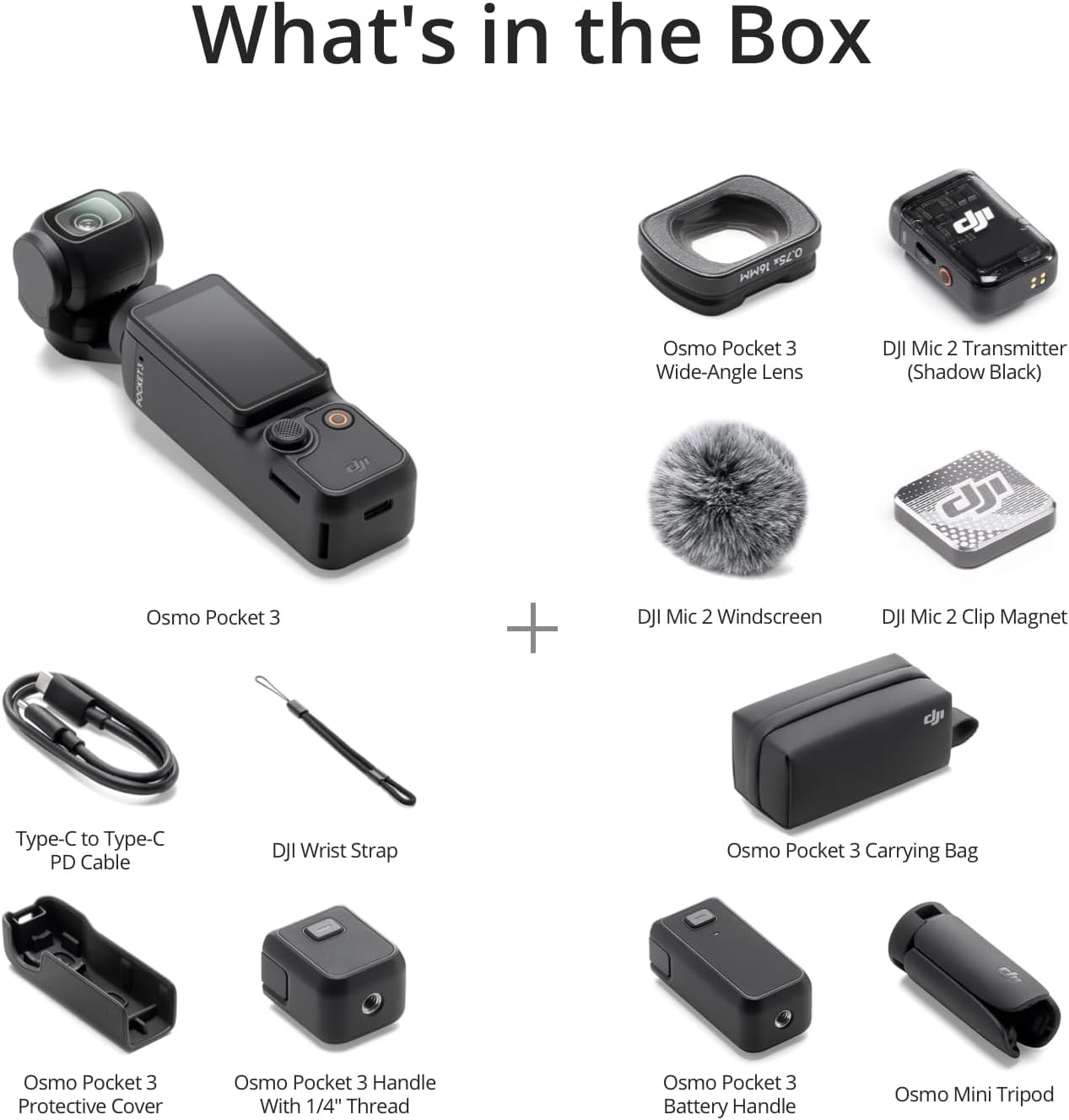 DJI Osmo Pocket 3 Creator Combo, Vlogging Cameras with 1'' CMOS, 4K/120fps Vlog Camera, 3-Axis Stabilization, Face/Object Tracking, Mic Included for Clear Sound, Digital Vlogging Camera for YouTube