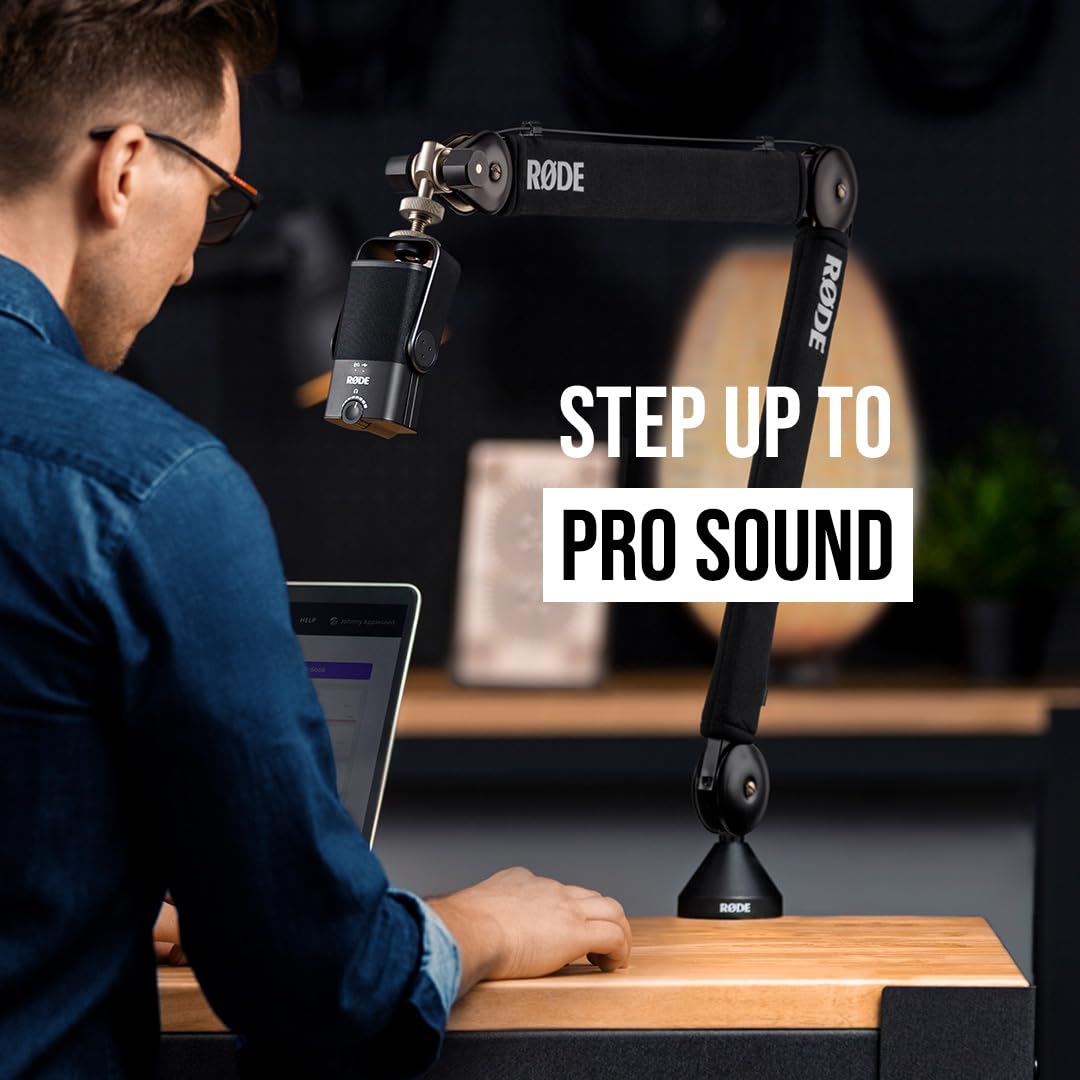 RØDE NT-USB+ Professional-Grade USB Condenser Microphone For Recording Studio Quality Audio Directly To A Computer Or Mobile Device, Black