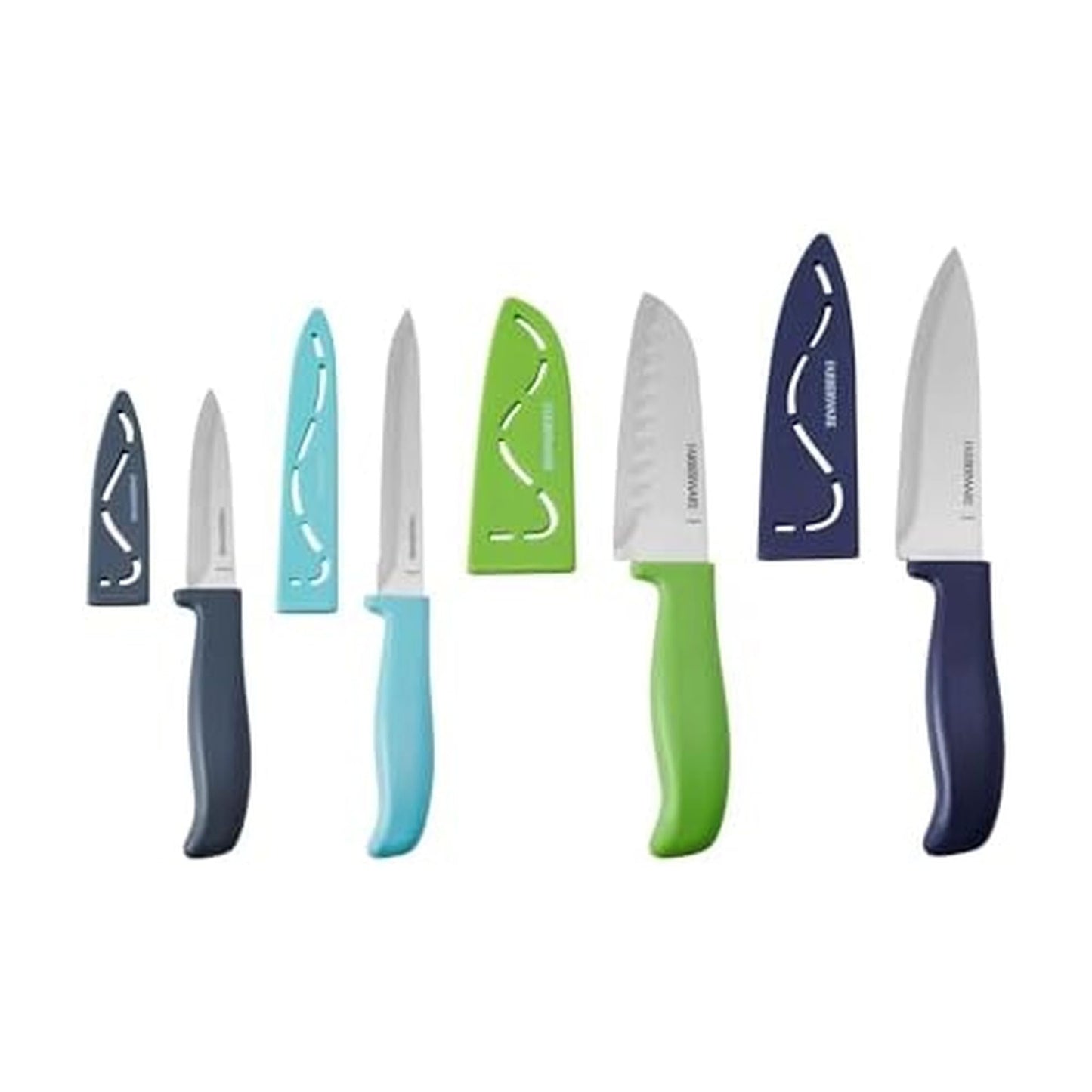 Farberware Stainless Steel Chef Knife Set, 3 Piece, Black