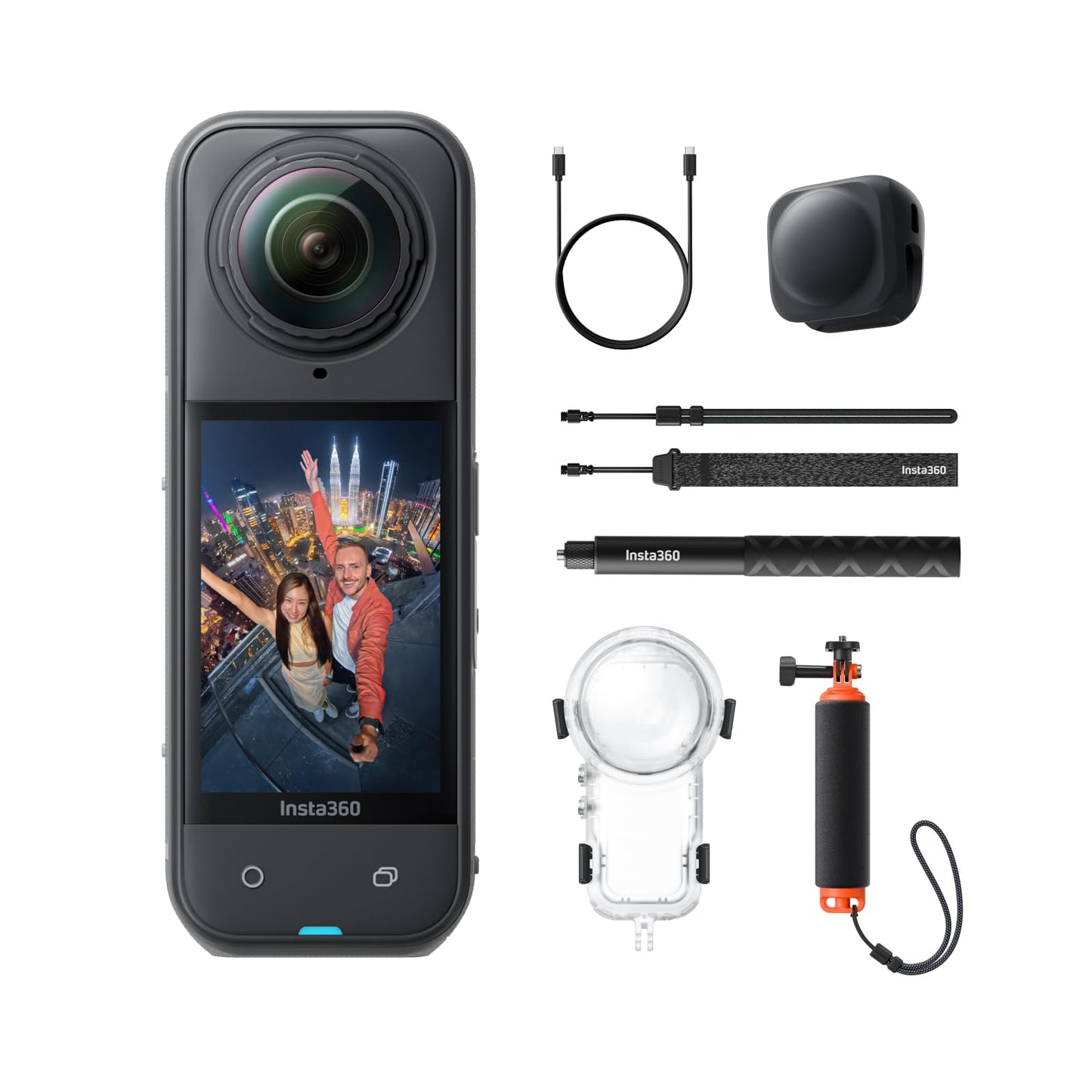 Insta360 X5 - Waterproof 8K 360° Action Camera, Leading Low Light, Invisible Selfie Stick Effect, Rugged and Replaceable Lens, 3-Hour Battery, Built-in Wind Guard, Stabilization, Triple AI Chip Design