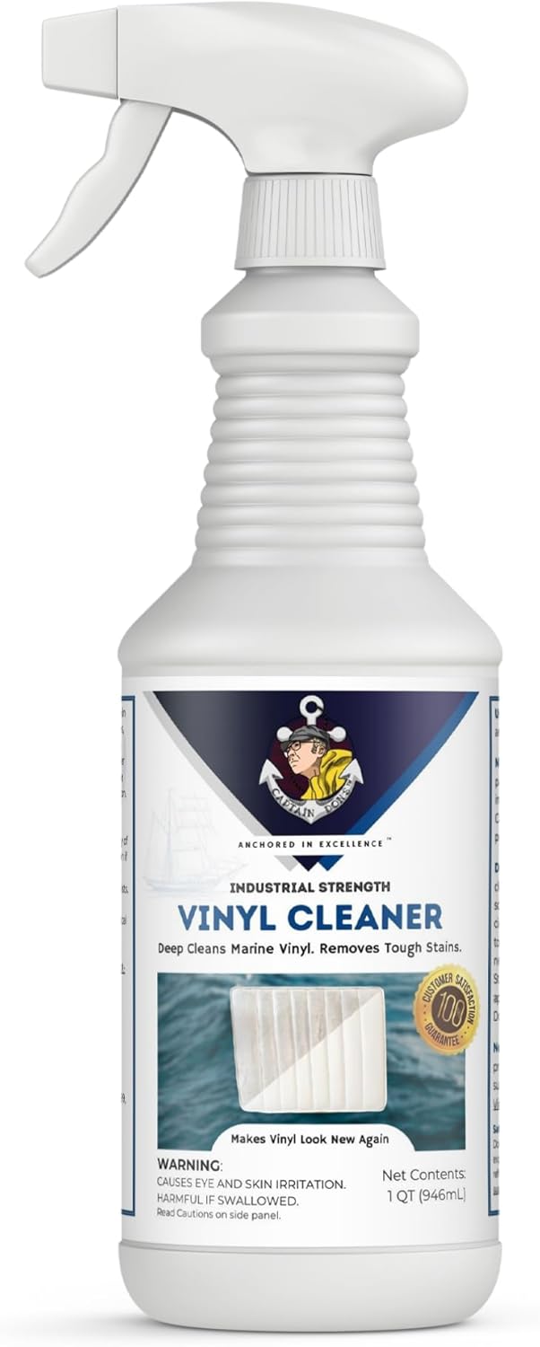 Captain Don's Industrial Strength Boat Cleaner, 32 OZ - Vinyl Boat Seat Cleaner, Boat Upholstery Cleaner, Boat Cleaning Supplies, Boat Carpet Cleaner, Deep Cleans Boat Vinyl & Removes Tough Stains