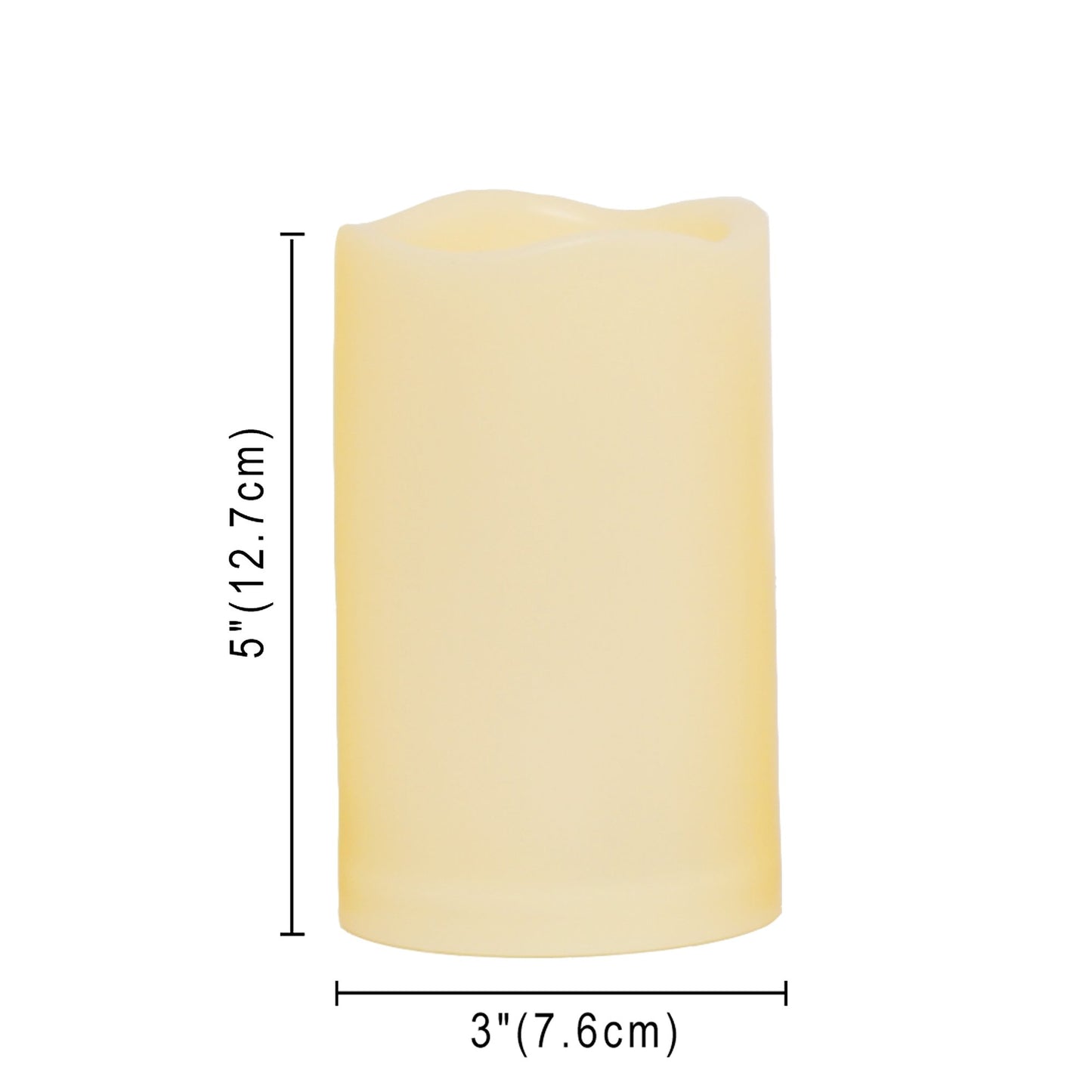 CANDLE CHOICE Waterproof Outdoor Battery Operated Flameless Candles with Remote Timer Plastic Flickering Fake Electric LED Pillars for Lantern Garden Wedding Christmas Decorations 3x4 Inches 2 PCS