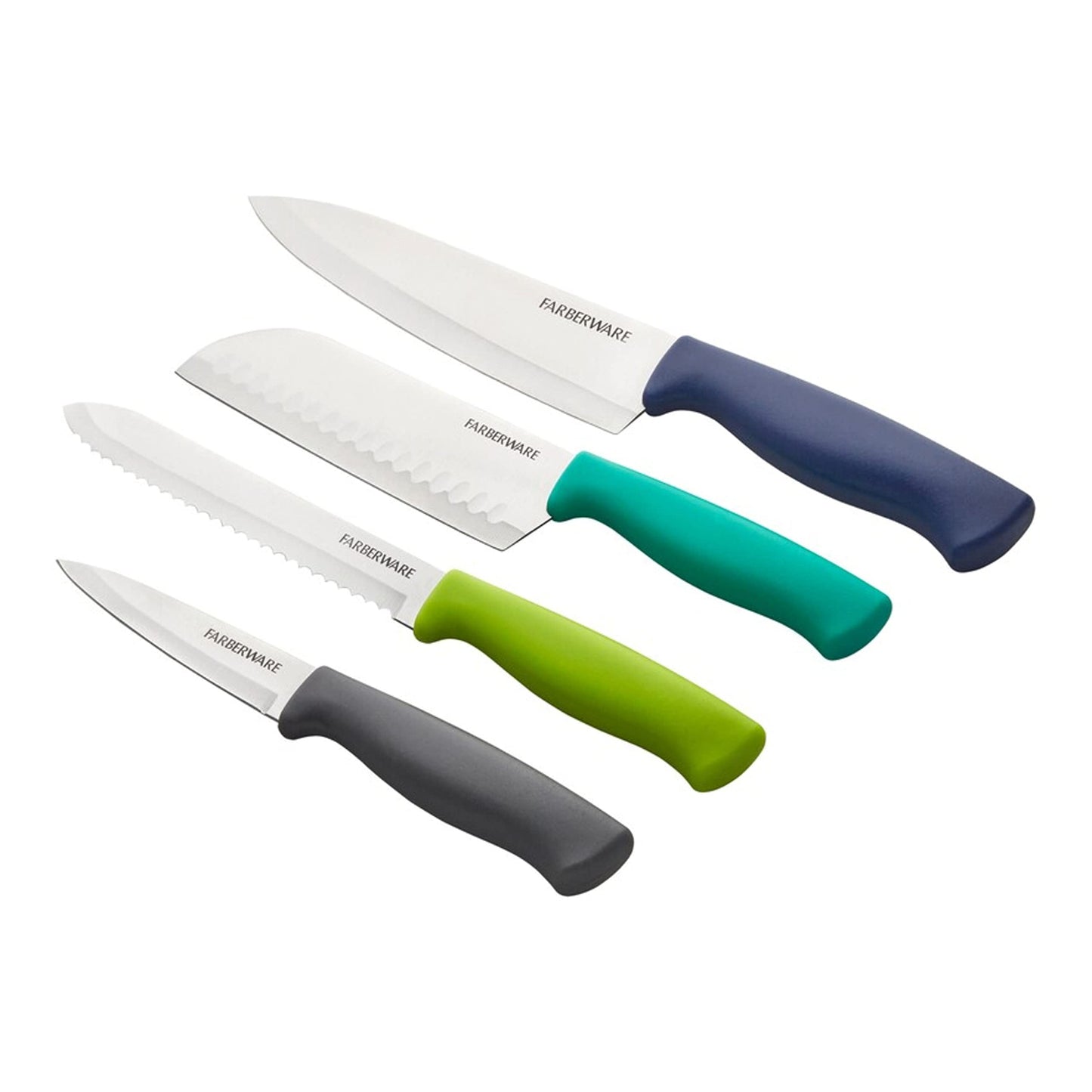 Farberware Stainless Steel Chef Knife Set, 3 Piece, Black