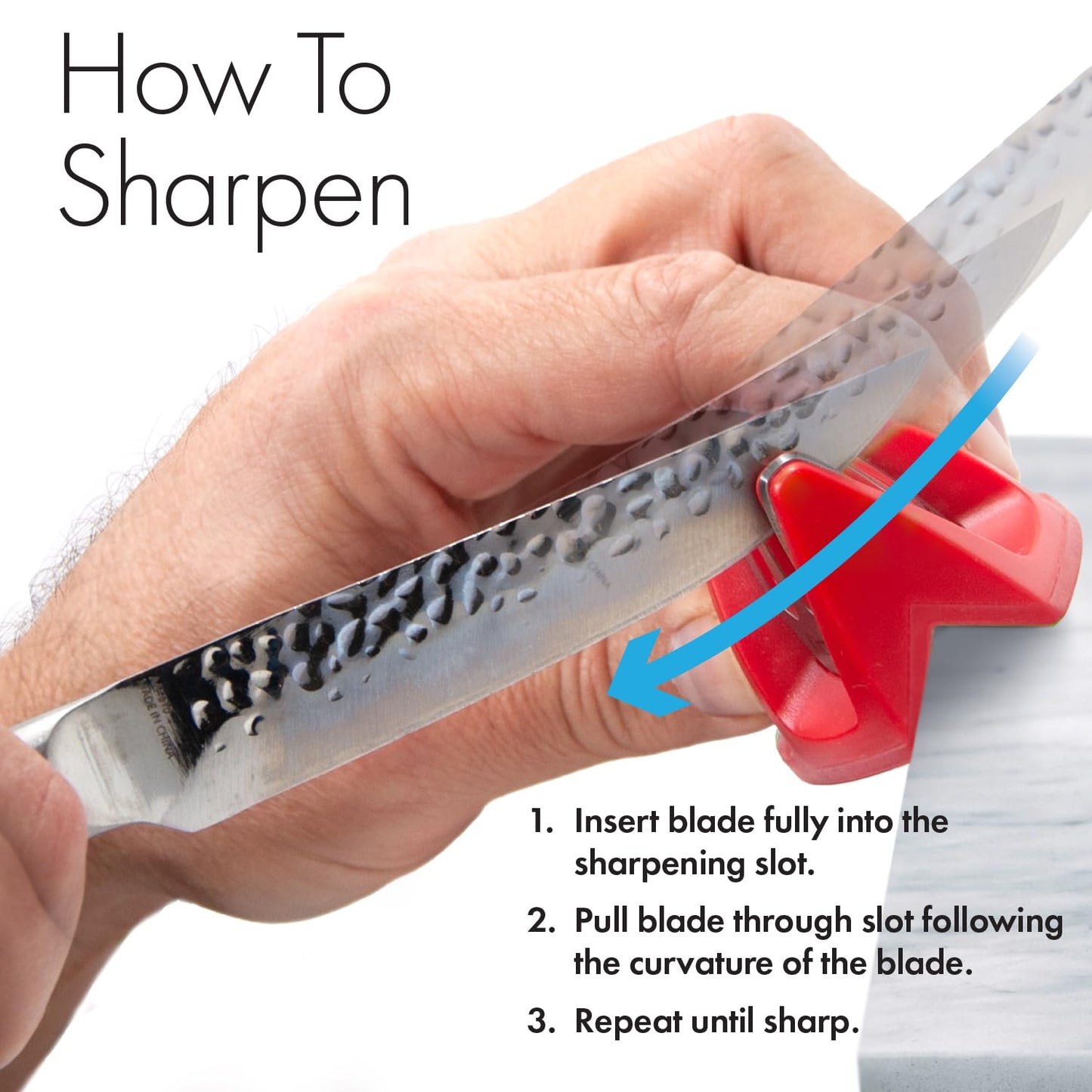 KitchenIQ 50825 | Diamond Deluxe Edge Grip 2-Stage Knife Sharpener | Black | Coarse & Fine Sharpeners | Compact for Easy Storage | Non-Slip Base | Soft Grip Rubber Handle | Straight & Serrated Knives