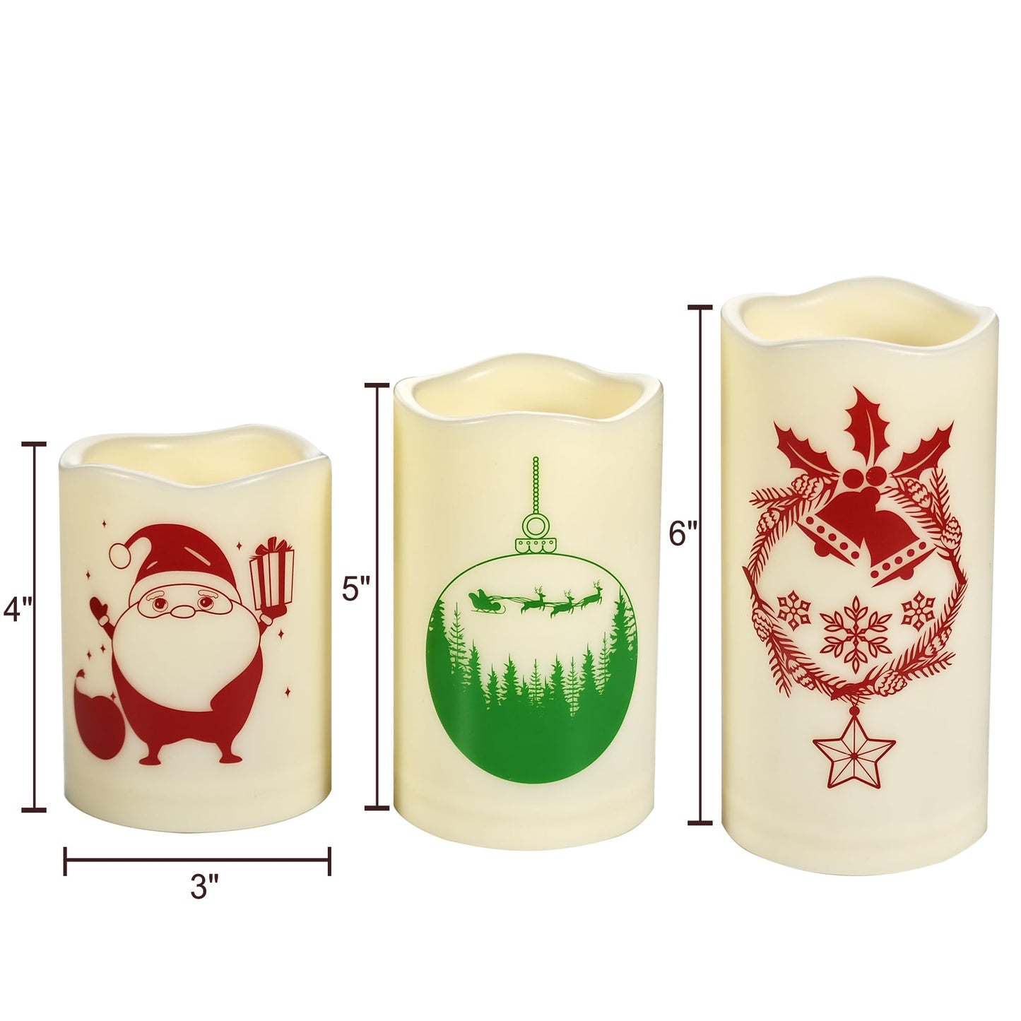 CANDLE CHOICE Waterproof Outdoor Battery Operated Flameless Candles with Remote Timer Plastic Flickering Fake Electric LED Pillars for Lantern Garden Wedding Christmas Decorations 3x4 Inches 2 PCS