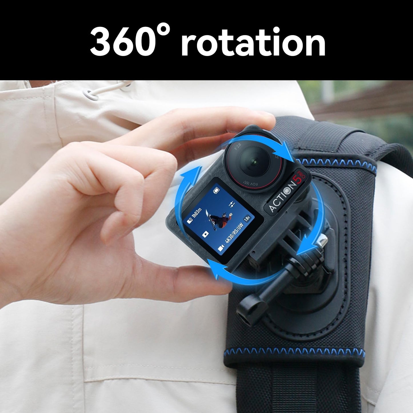 DJI Osmo Action 5 Pro Standard Combo,with 58 Piece Accessory Kit+ 64GB Card - Waterproof Action Camera with 1/1.3" Sensor, 4K/120fps Video, Action Camera 4K Ideal for Sports (Total 1 Battery)