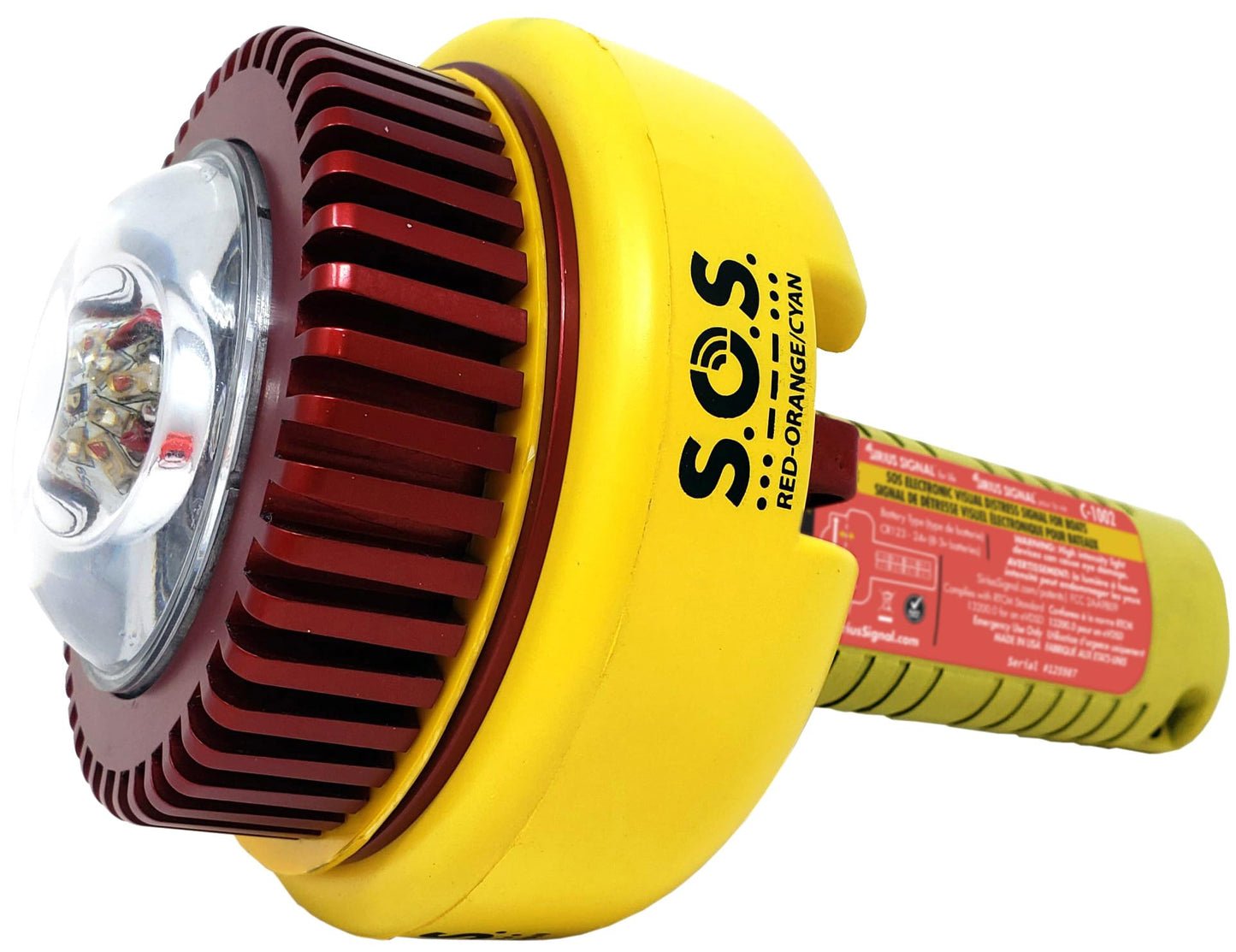 Sirius Signal C-1003 SOS LED Distress Signal - Electronic Flare Replacement, USCG Approved, Includes Daytime Flag & Whistle
