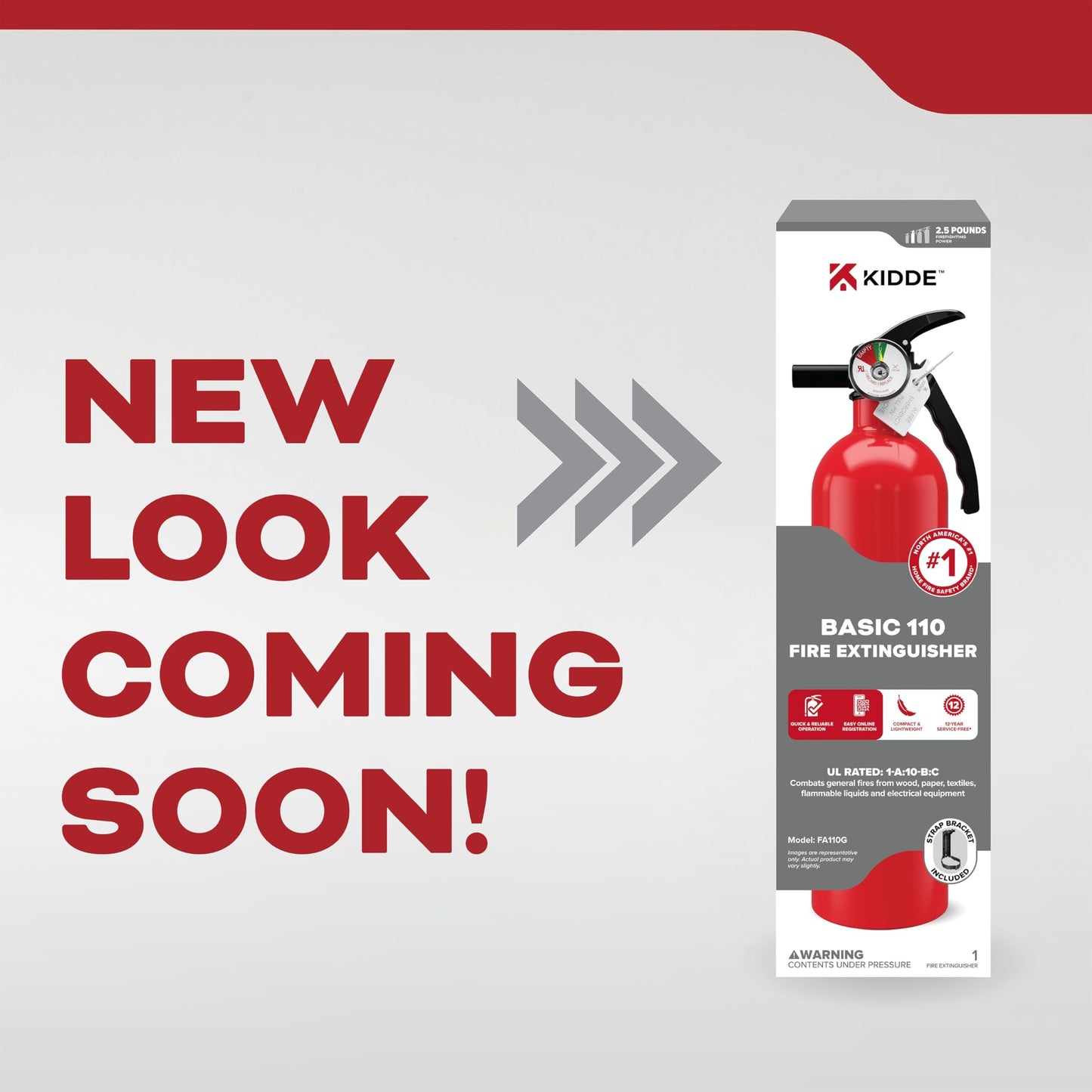 Kidde Multi Purpose Fire Extinguisher for Home, Office, Dorm, Residential, 1A10BC, 2 Pack