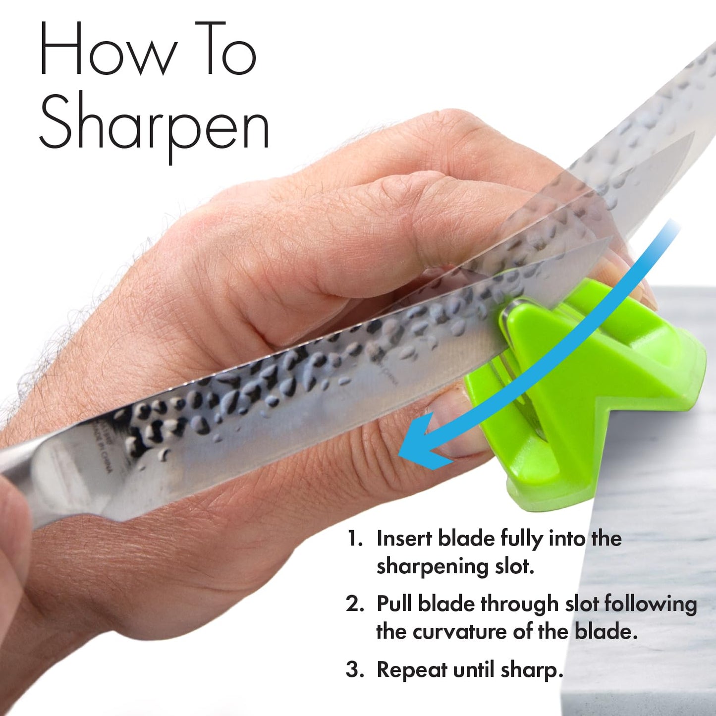 KitchenIQ 50825 | Diamond Deluxe Edge Grip 2-Stage Knife Sharpener | Black | Coarse & Fine Sharpeners | Compact for Easy Storage | Non-Slip Base | Soft Grip Rubber Handle | Straight & Serrated Knives