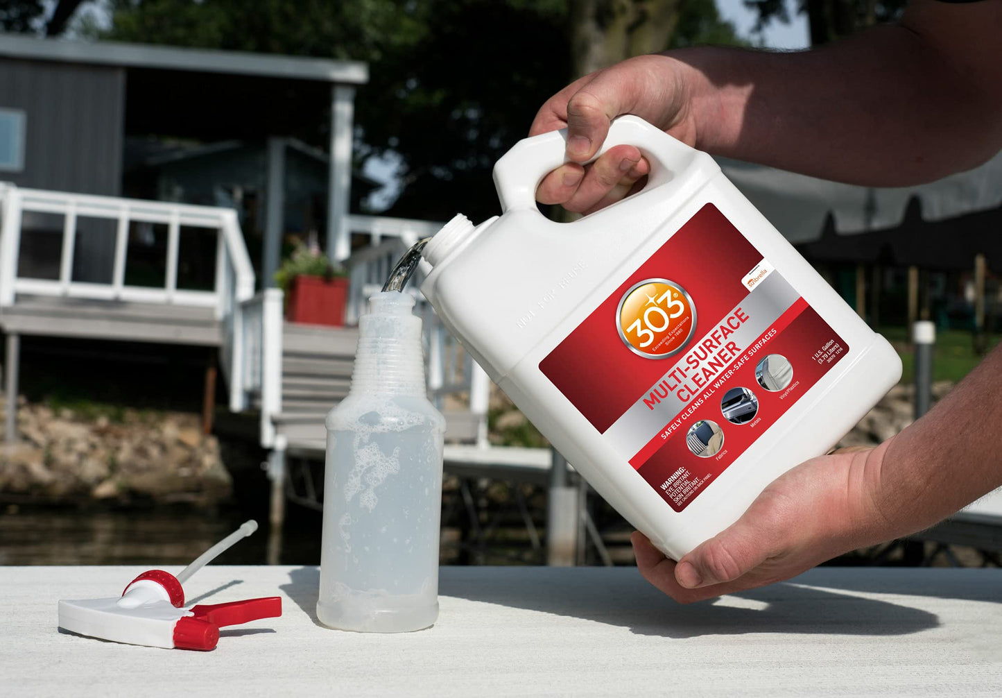 303 Multi-Surface Cleaner - Safely Cleans All Water Safe Surfaces - Ultimate Cleaning Power - Rinses Residue Free - Recommended By Sunbrella, 32 fl. oz. (30204)