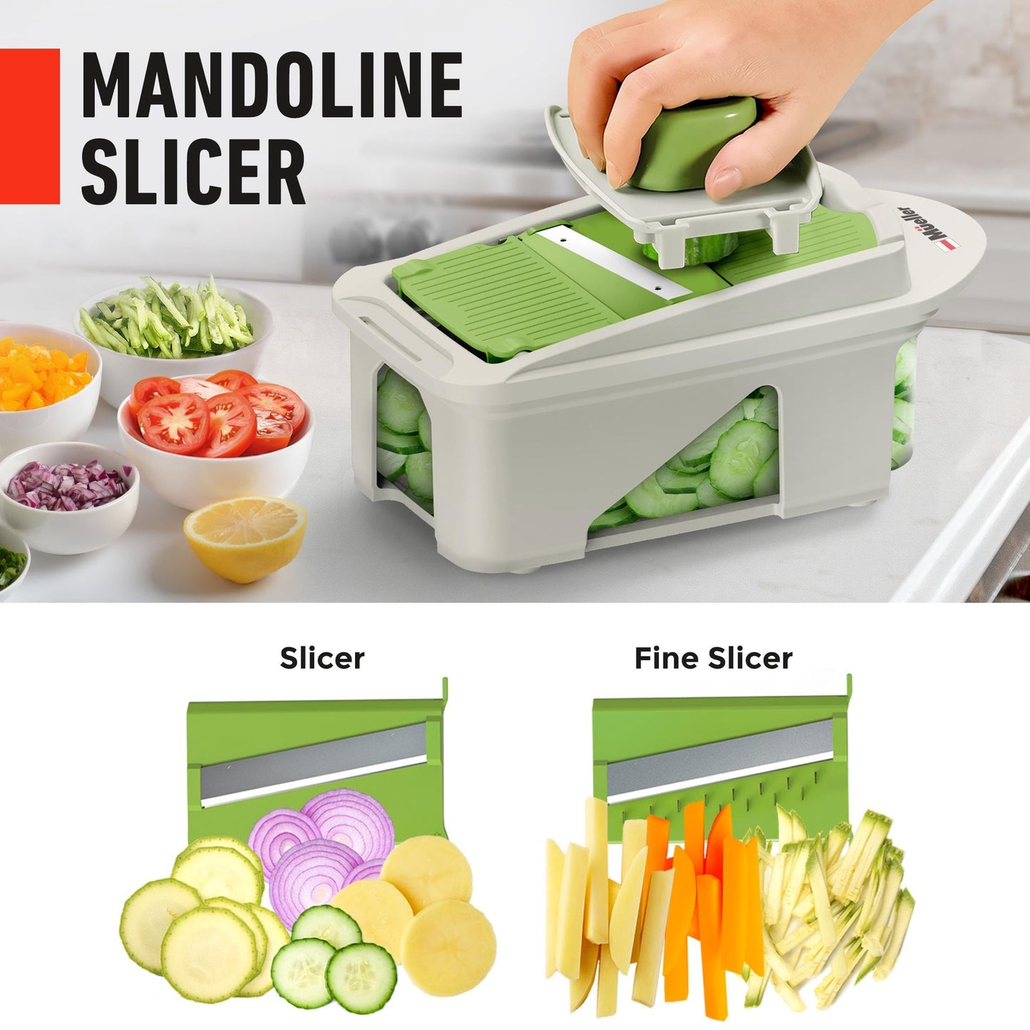 Mueller The Real Original Pro Chopper since 2013 Vegetable Chopper Mandoline Slicer, 8 Blade Food Veggie Chopper Onion Vegetable Cutter with Container, Kitchen Gadgets & Essentials, (10 in 1)