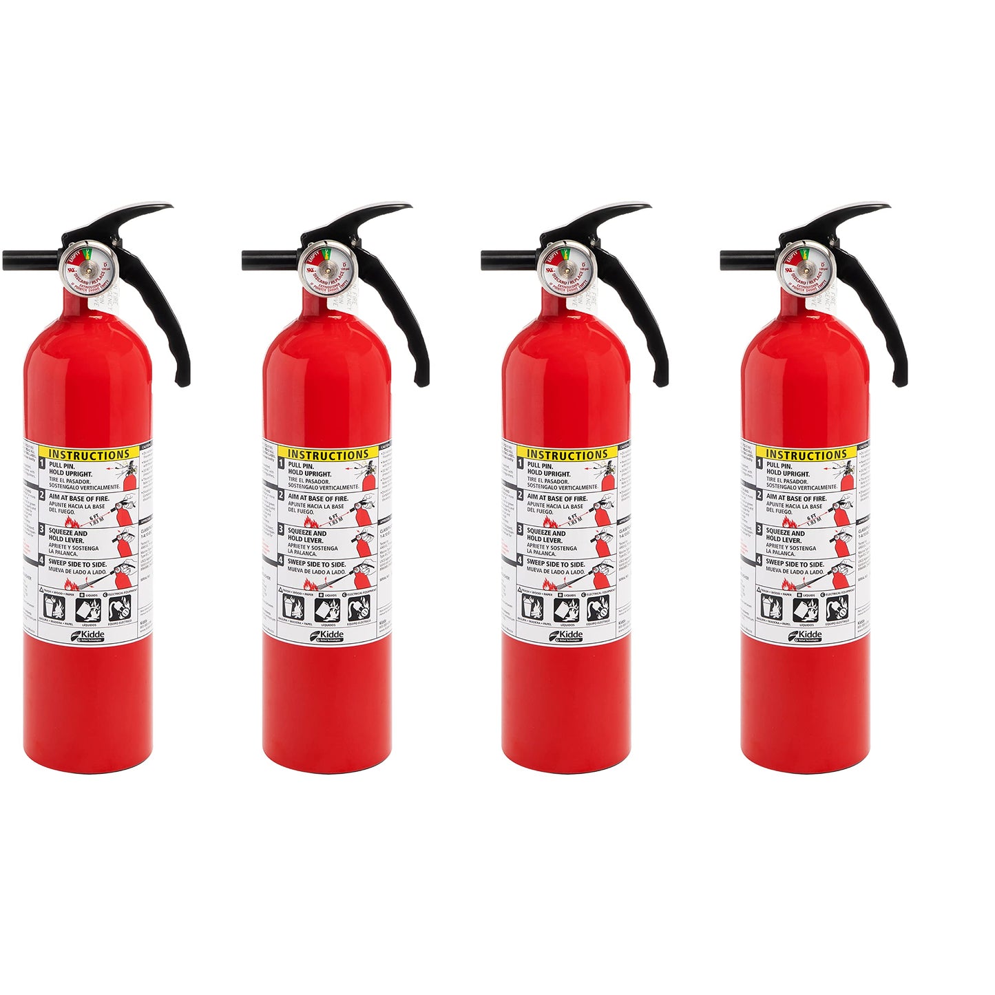 Kidde Multi Purpose Fire Extinguisher for Home, Office, Dorm, Residential, 1A10BC, 2 Pack