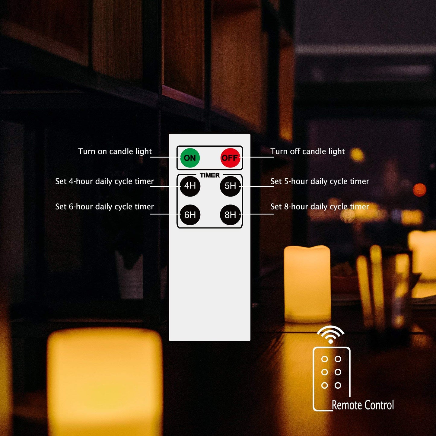 CANDLE CHOICE Waterproof Outdoor Battery Operated Flameless Candles with Remote Timer Plastic Flickering Fake Electric LED Pillars for Lantern Garden Wedding Christmas Decorations 3x4 Inches 2 PCS