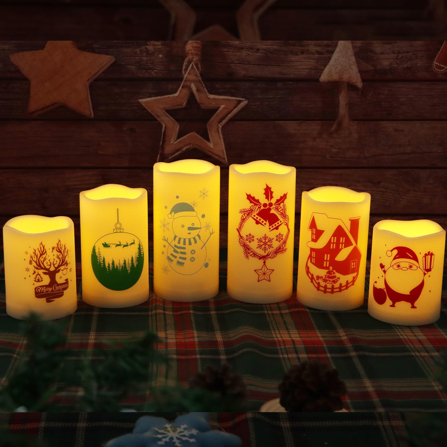 CANDLE CHOICE Waterproof Outdoor Battery Operated Flameless Candles with Remote Timer Plastic Flickering Fake Electric LED Pillars for Lantern Garden Wedding Christmas Decorations 3x4 Inches 2 PCS