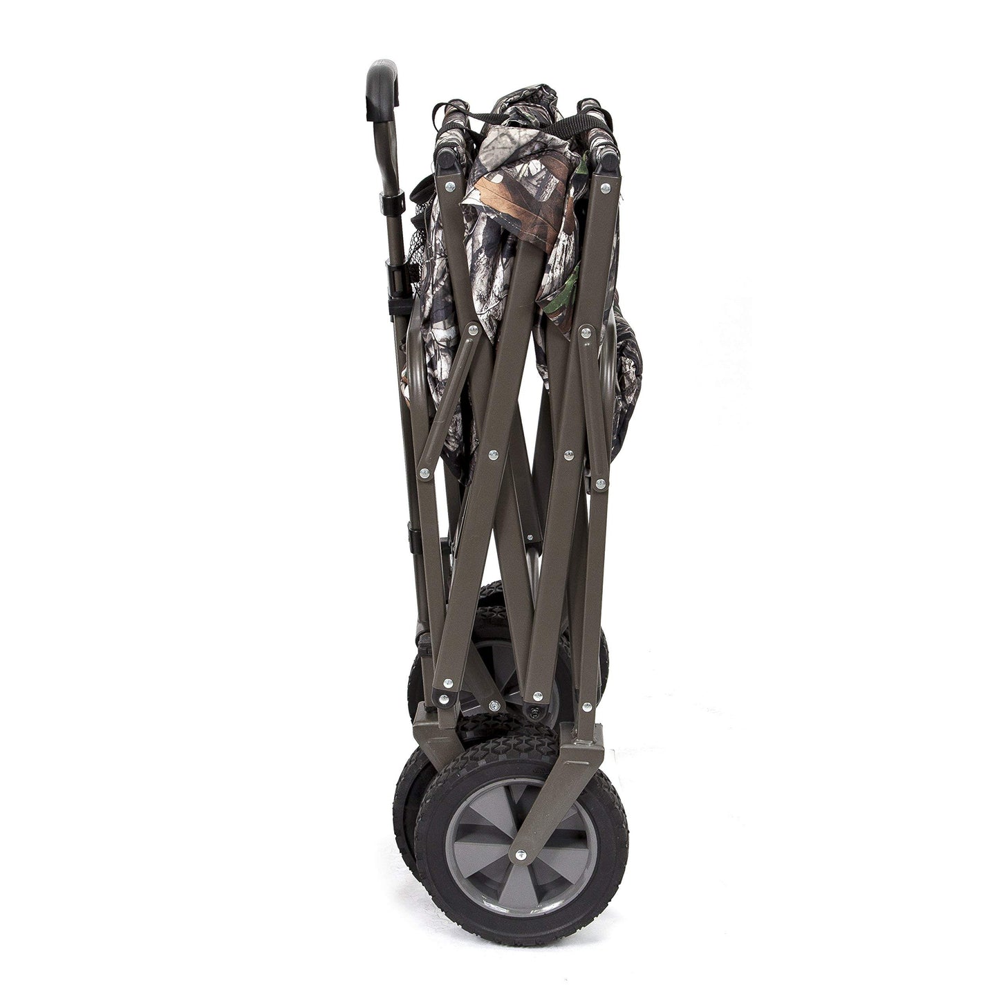 Mac Sports Heavy Duty Steel Frame Collapsible Folding 150 Pound Capacity Outdoor Camping Garden Utility Wagon Yard Cart, Red