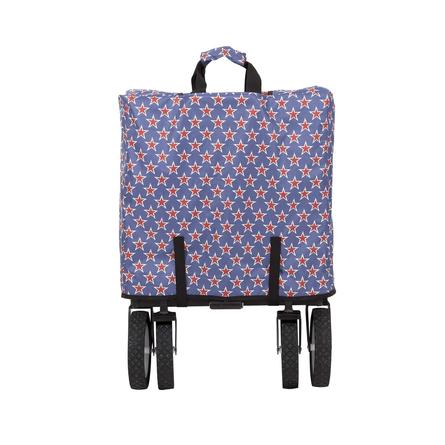 Mac Sports Heavy Duty Steel Frame Collapsible Folding 150 Pound Capacity Outdoor Camping Garden Utility Wagon Yard Cart, Red