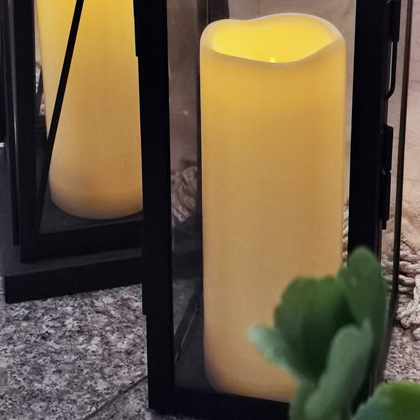 CANDLE CHOICE Waterproof Outdoor Battery Operated Flameless Candles with Remote Timer Plastic Flickering Fake Electric LED Pillars for Lantern Garden Wedding Christmas Decorations 3x4 Inches 2 PCS