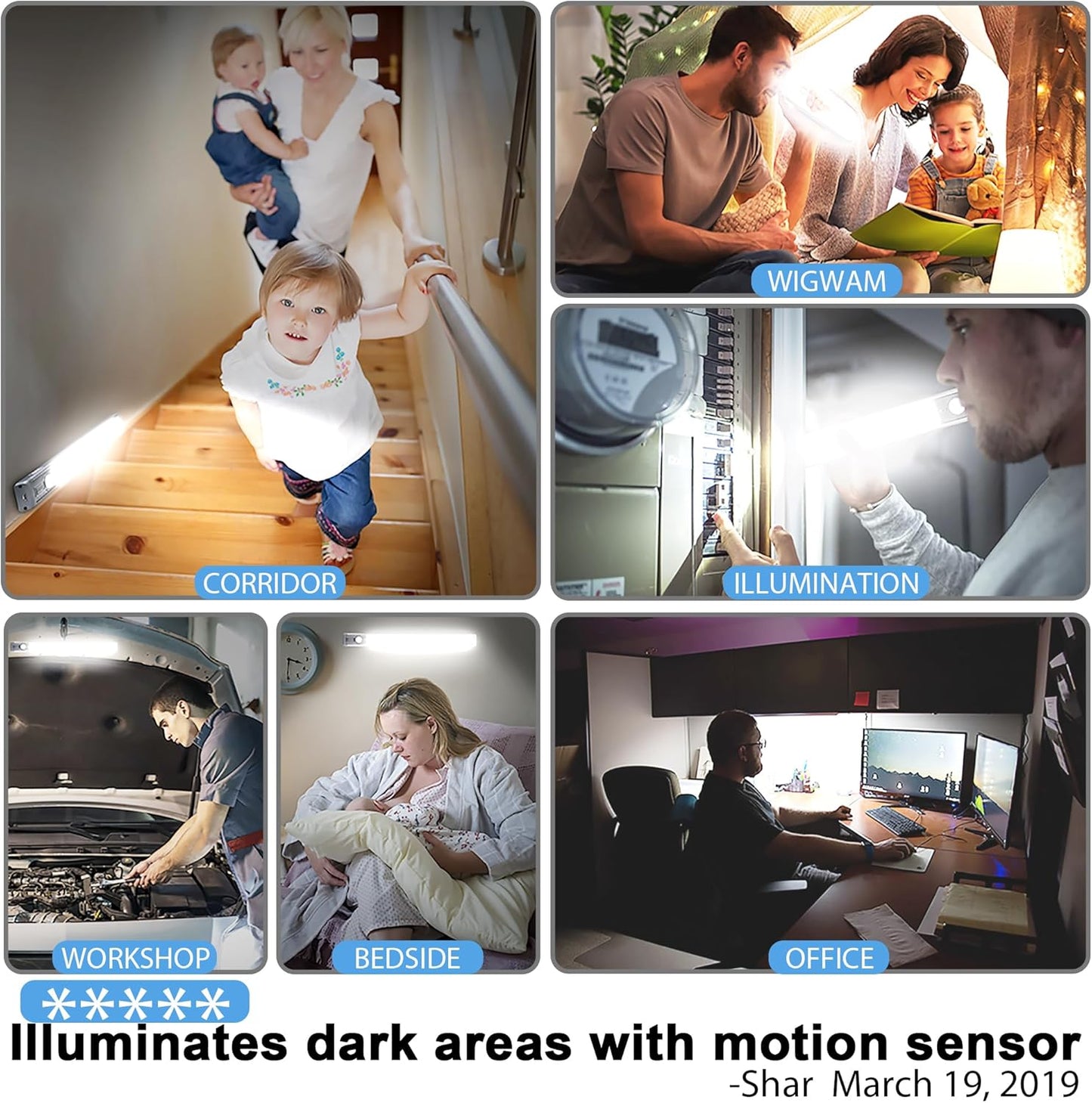 84 LED Closet Light 4W Motion Sensor Closet Lights Rechargeable Under Cabinet Lighting Wireless Wardrobe Light for Closet,Kitchen 4000K 2500mAh Battery Powered Closet Light bar (ON/Off/AUTO)