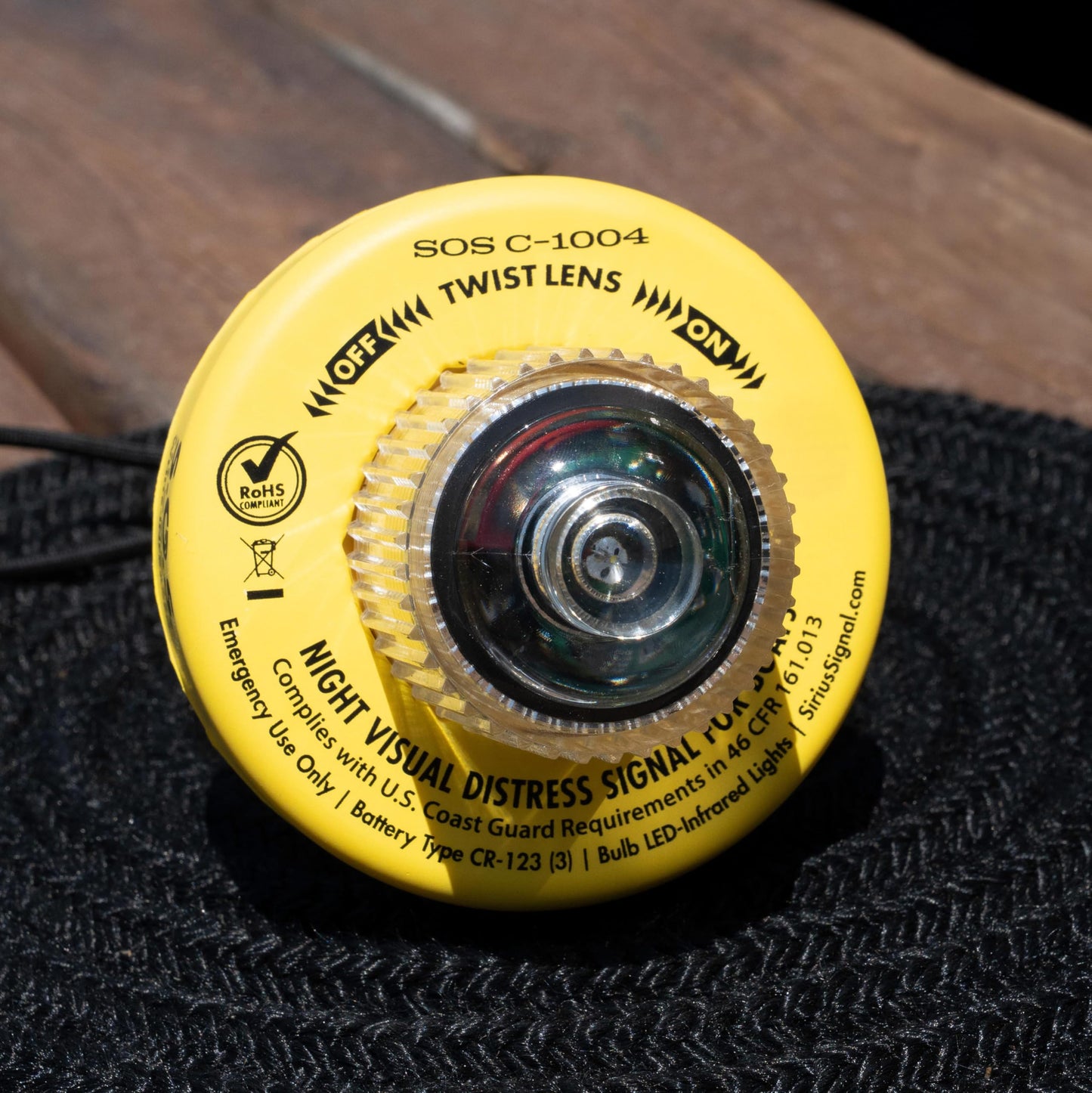 Sirius Signal C-1003 SOS LED Distress Signal - Electronic Flare Replacement, USCG Approved, Includes Daytime Flag & Whistle