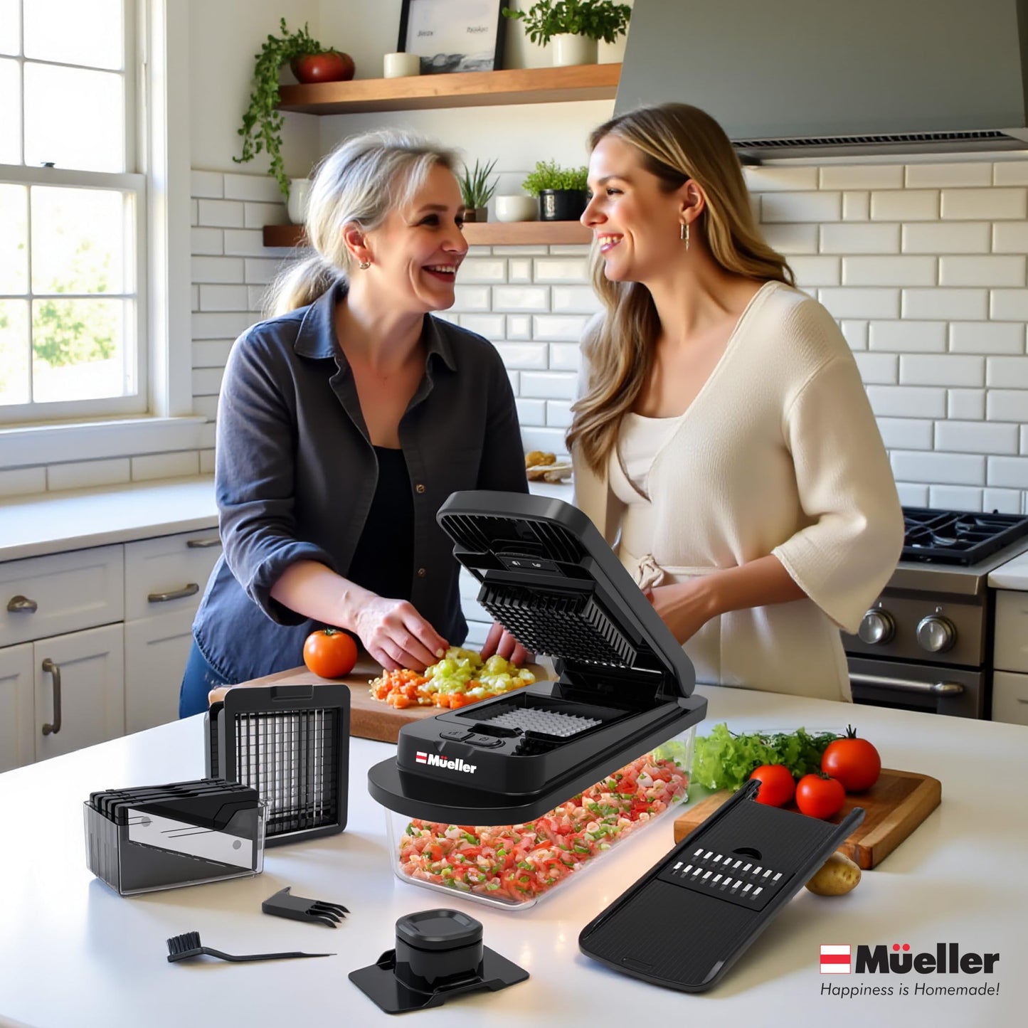 Mueller The Real Original Pro Chopper since 2013 Vegetable Chopper Mandoline Slicer, 8 Blade Food Veggie Chopper Onion Vegetable Cutter with Container, Kitchen Gadgets & Essentials, (10 in 1)