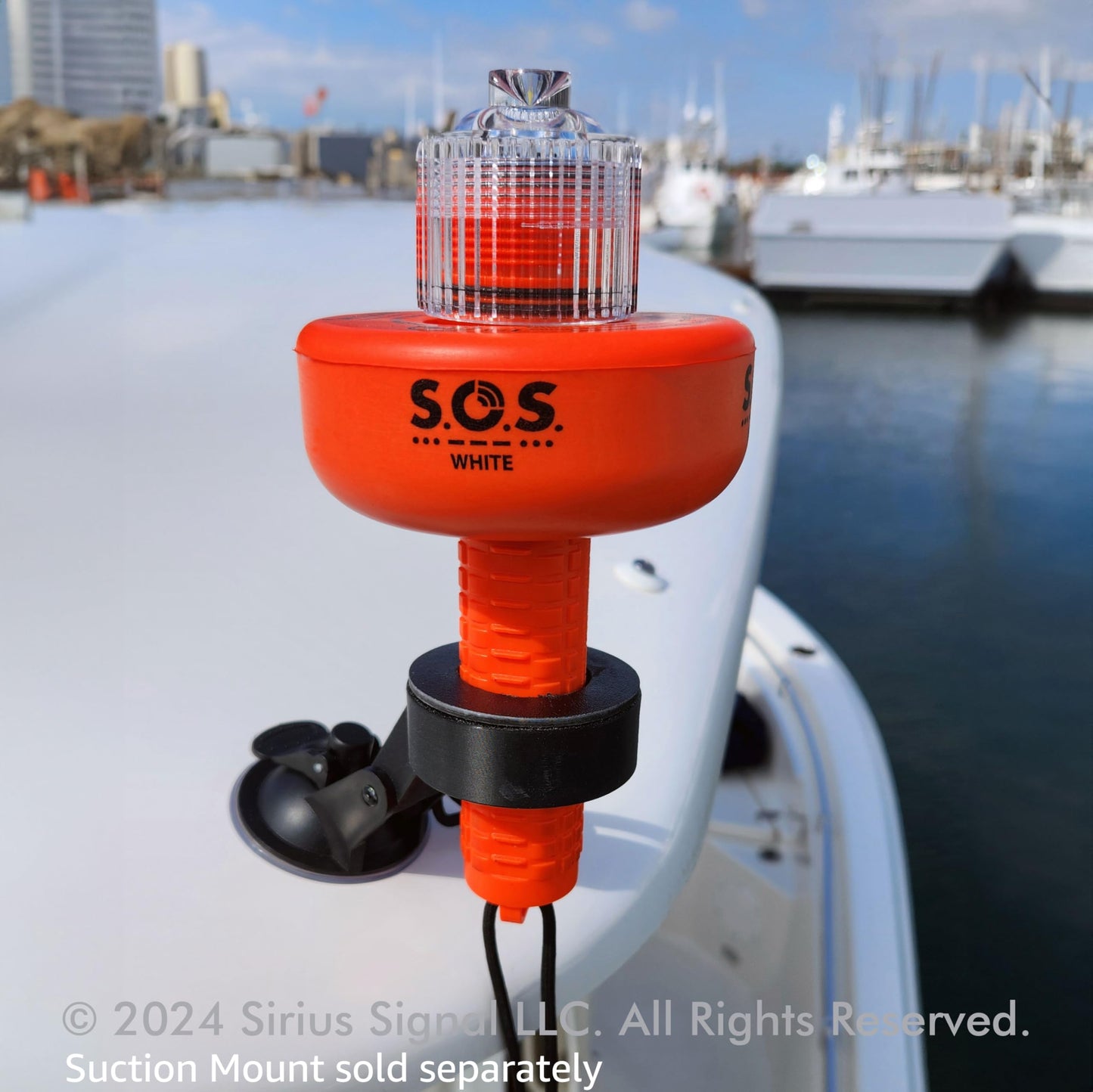 Sirius Signal C-1003 SOS LED Distress Signal - Electronic Flare Replacement, USCG Approved, Includes Daytime Flag & Whistle